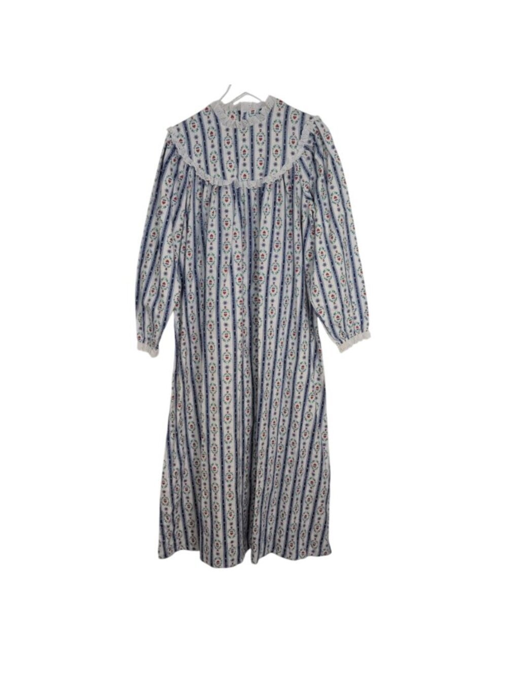 Vintage Lanz of Salzburg Flannel Nightgown Womens Size Small Heart Modest NEW